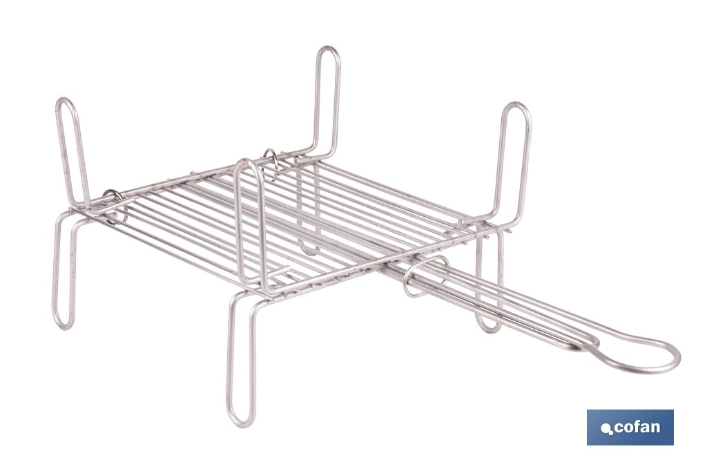 PARRILLA DOBLE INOX 350 X 350MM