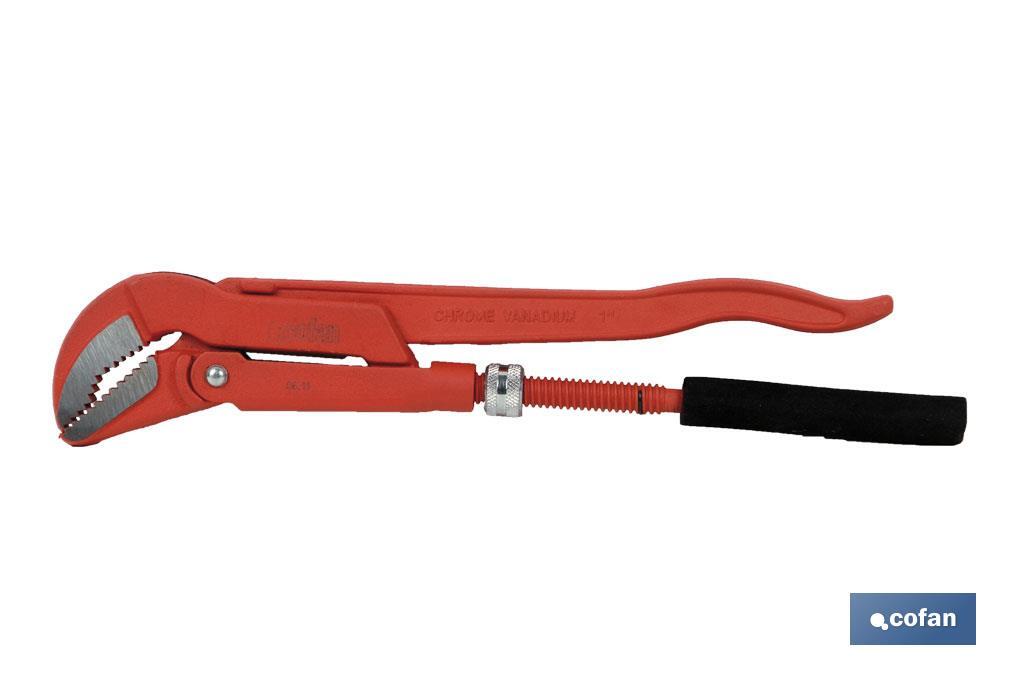 Llave sueca para fontanería forjada 45° | Herramientas de fontanería  | Medidas de apertura desde 1/2\" hasta 2\" de exteri